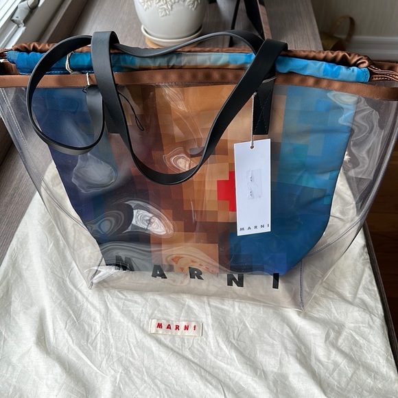 BNWT MARNI PVC/leather Tote/Handbag - Picture 7 of 14
